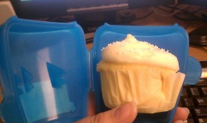 My day started heading south about 8:30 this morning, and my "lunch" cupcake was gone before 10. (The day improved -- fortunate, considering I had no more cupcakes.)